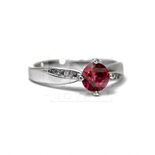 Anillo Lonely Diagonal Ruby