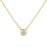 Collar Punto de Luz en Plata 925 con Oro