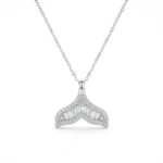 Collar Cola de Ballena con Circones en Plata 925
