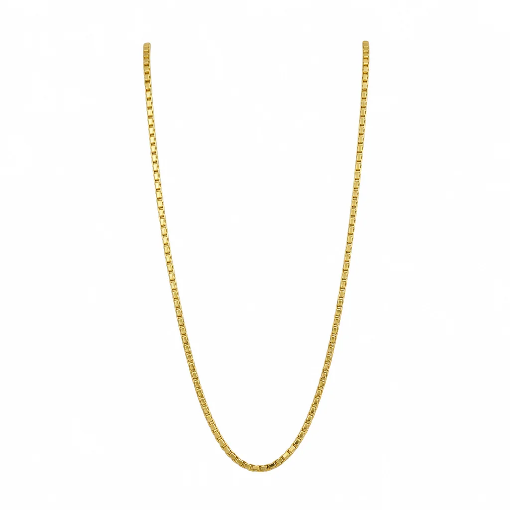 Cadena de Plata Veneciana Slim con Oro 45 cm
