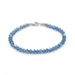 Pulsera de Cristales Azul Petróleo
