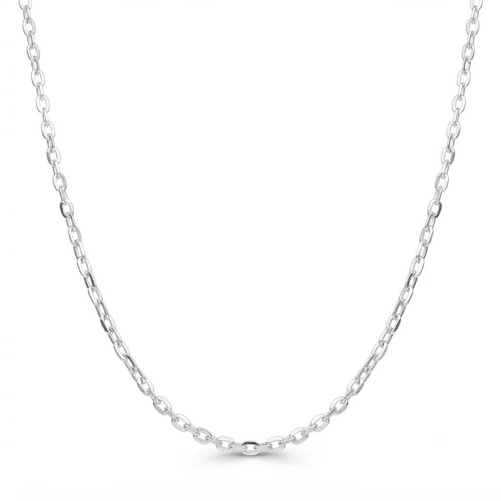 Cadena de plata limada