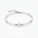 Pulsera de Cristales con Cubo Tornasol