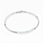 Pulsera de Cristales con Barras de Plata
