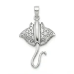 Colgante Mantarraya en Plata 925 Envejecida