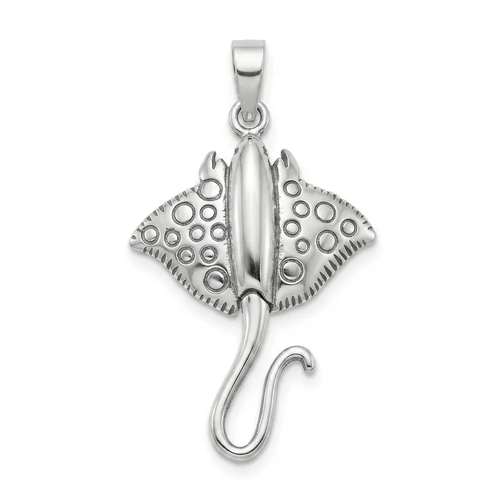 Colgante Mantarraya en Plata 925 Envejecida