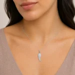 Colgante Ala de Ángel en Plata 925 con Circones