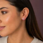 Aros de Perla Mallorca Lila en Plata 925