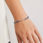 Pulsera de Cristales Azul Petróleo