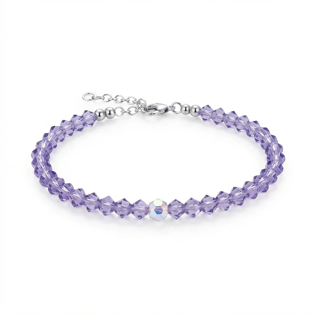 Pulsera de Cristales Lila