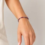 Pulsera de Cristales Morado Oscuro