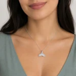 Collar Cola de Ballena con Circones en Plata 925