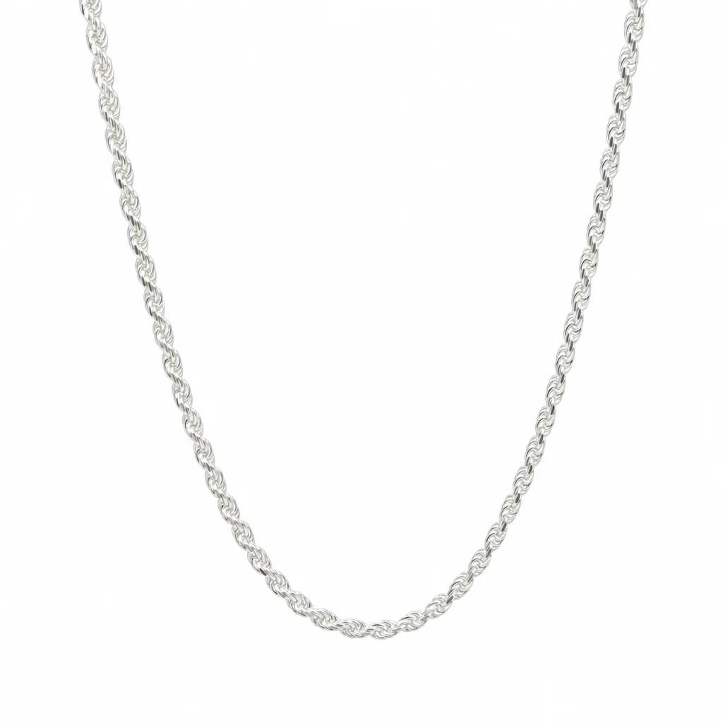 Cadena de Plata Turbillón 50 cm