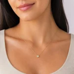Collar Punto de Luz en Plata 925 con Oro
