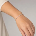 Pulsera de Cristales con Barras de Plata