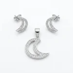 Conjunto Luna en Plata 925 — Collar y Aros
