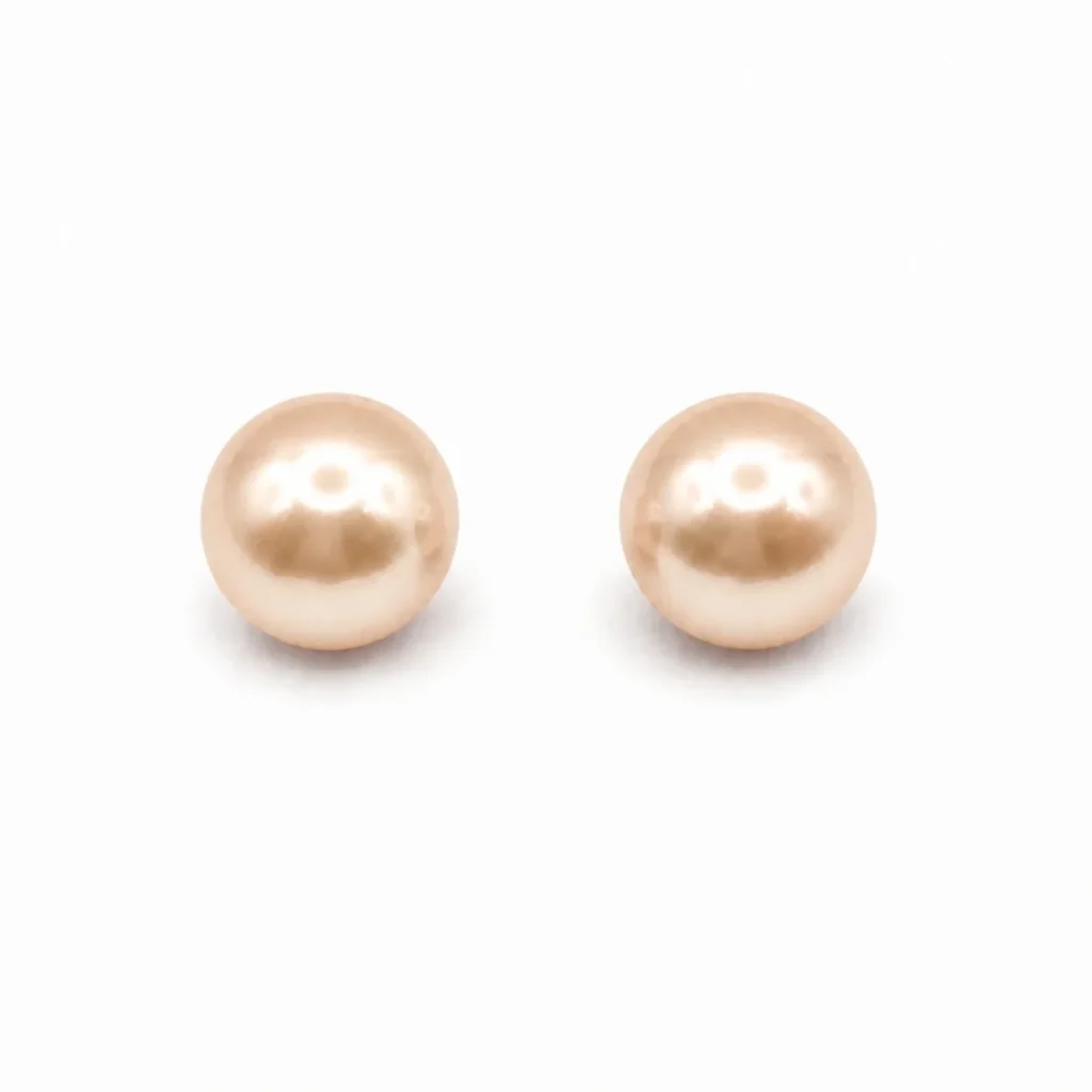 Aros de Perla Mallorca Rosa en Plata 925