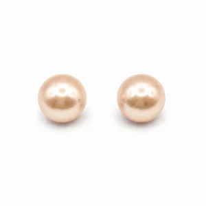 Aros de Perla Mallorca Rosa en Plata 925