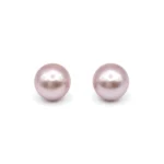 Aros de Perla Mallorca Lila en Plata 925