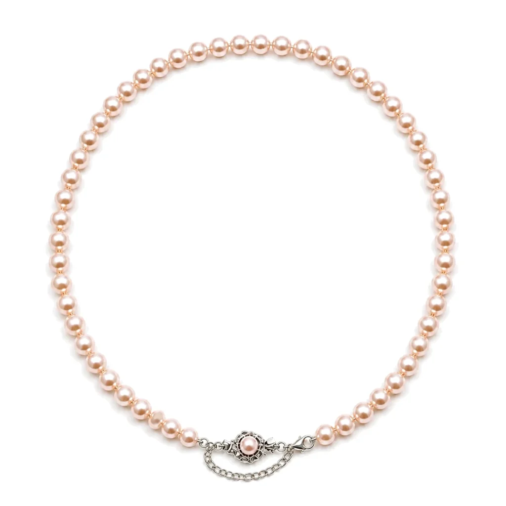 Collar de Perlas Mallorca Rosa 45 cm