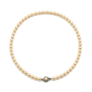 Collar de Perlas Mallorca Crema 50 cm